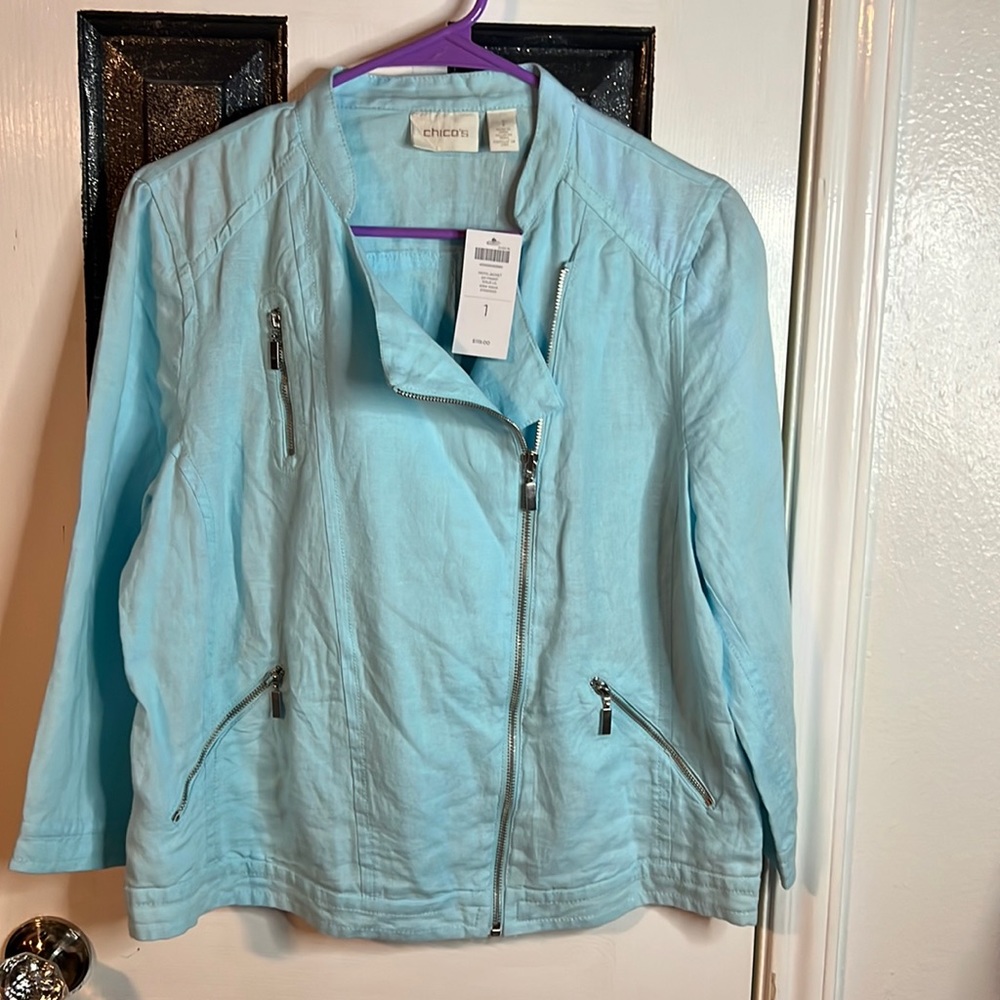 Chicos Moto Jacket sz 1